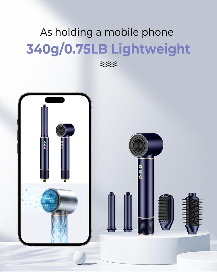 Hair styler 5 in 1 Haarstyler mit 320 Millions lonic air Styler Set, 20m/s Luftstrom, 110,000 RPM Ha