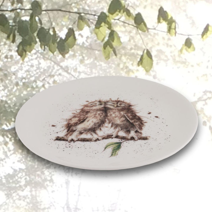 Wrendale Designs Porzellan-Kuchenteller Kuschel-Eule ca 20,5 cm D Frühstück Kaffee Kuchen Nachtisch