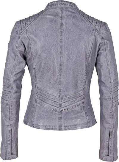 Gipsy Kurze sportliche Damen Lederjacke Übergangsjacke aus Lammleder mit Steppung - GWJuana S22 LONT