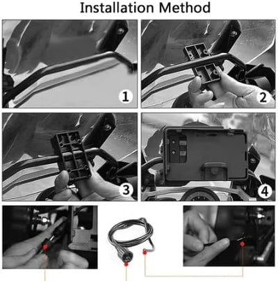 R1200Gs,Motorrad Navigationshalterung, Motorrad Navigationshalterung Front Bar Telefon GPS Halter Pa