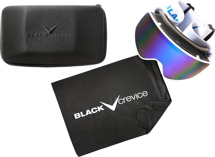 Black Crevice Damen und Herren Skibrille, BCR041246 Einheitsgrösse Weiss/Blau, Einheitsgrösse Weiss/