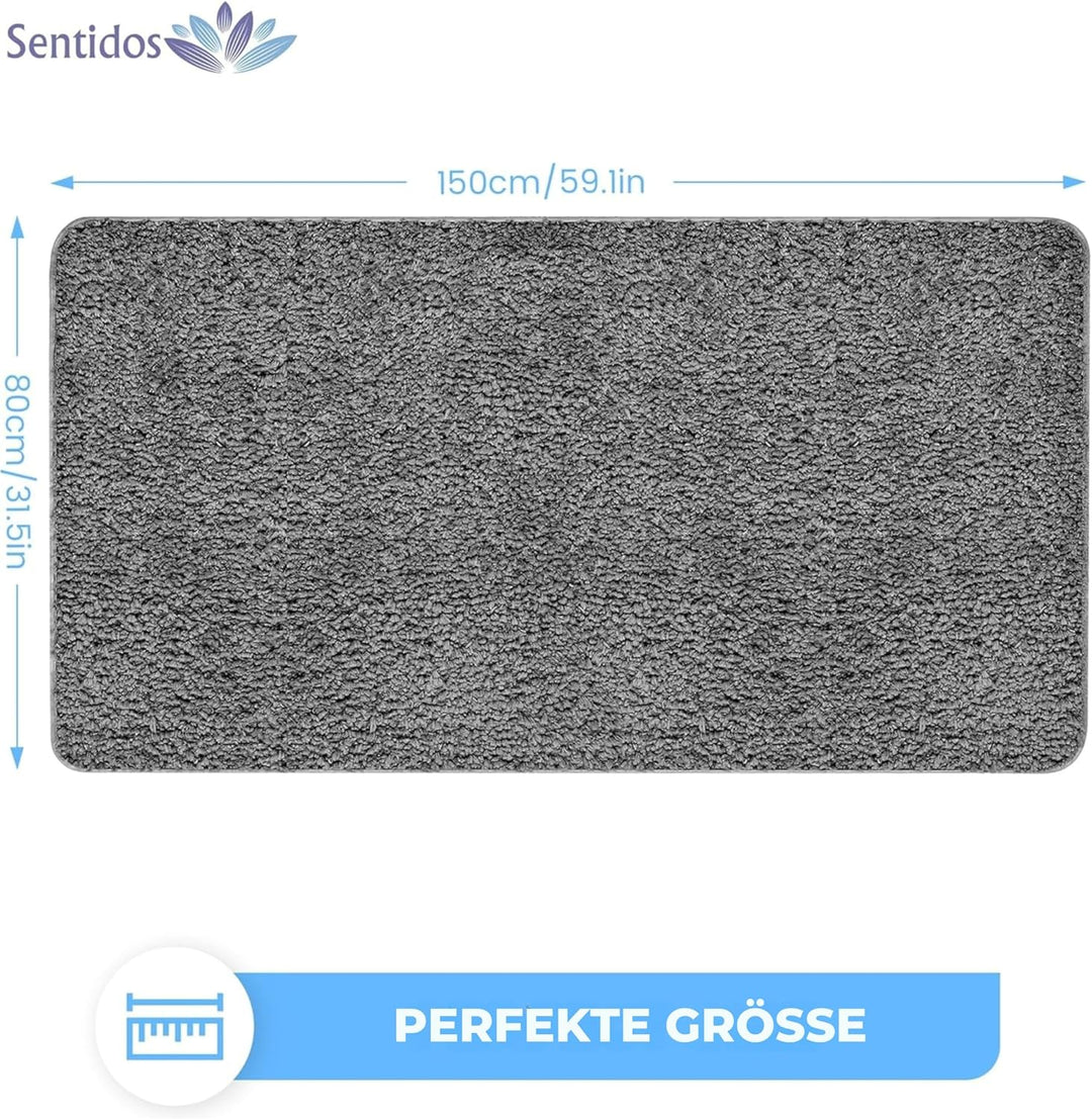 Sentidos Badematten Badteppich rutschfeste,weicher Badezimmerteppich Wasserabsorbierend maschinenwas