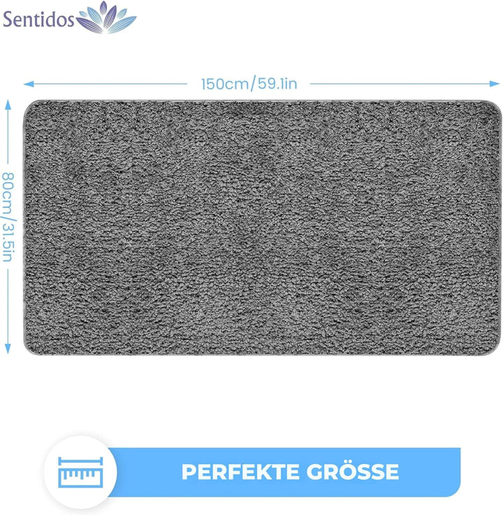 Sentidos Badematten Badteppich rutschfeste,weicher Badezimmerteppich Wasserabsorbierend maschinenwas
