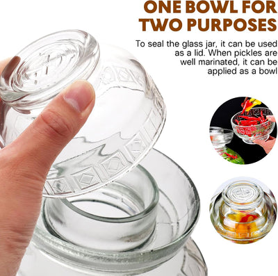 TOPBATHY Fermentationsglas 2-gallonen-Glas Gurkenglas Kimchi-Glas Gärender Topf Schleusen Zum Fermen