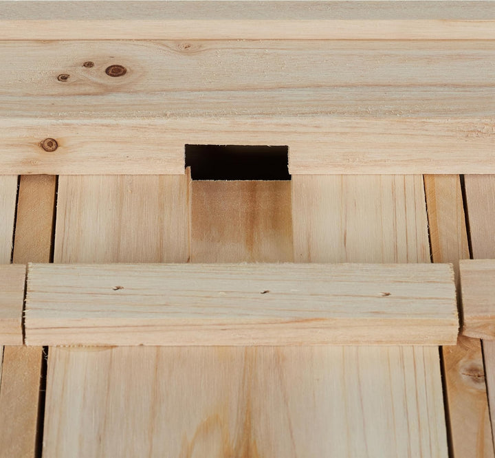 Relaxdays Nistkasten für Spatzen, 3 Brutkammern, Tannenholz, Einflugspalt HxB: 3 x 2 cm, Vogelhaus z