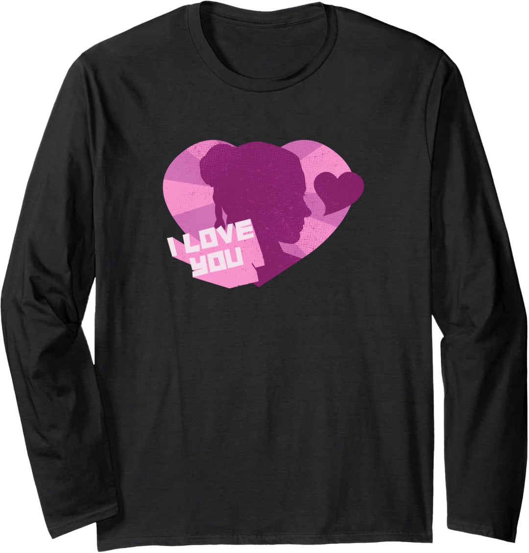 Star Wars Princess Leia I Love You Valentine's Day Langarmshirt