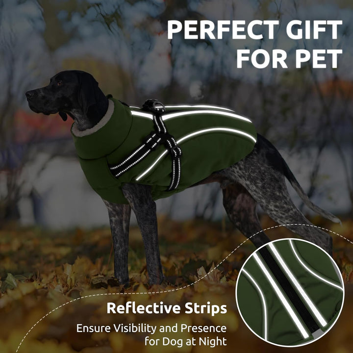 Hundemantel Hundejacke Warm Wintermantel mit Reissverschluss Winddichte & Winddichte mit Reflektorst