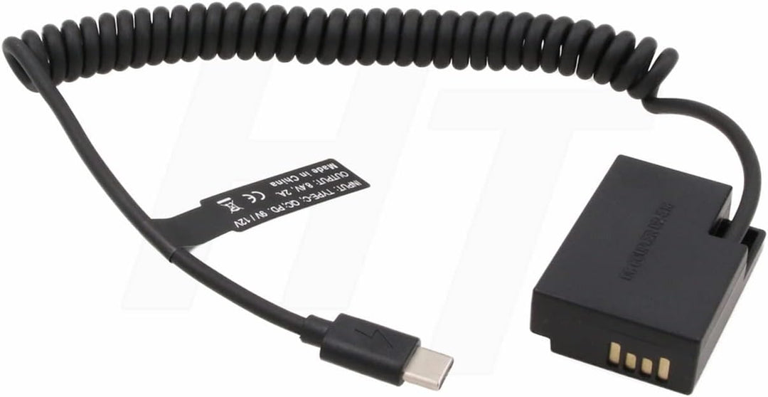 HangTon USB C auf LP-E17 Dummy Akku für Canon EOS R8 T6s T6i T7i 8000D X8i SL2 Kamera 9V/12V PD DR-E