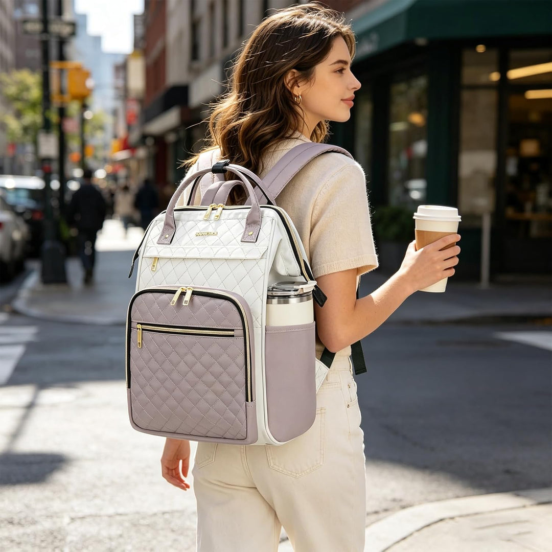 EMPSIGN 17-Zoll-Laptop-Rucksack für Damen, ideal für Arbeit, Reisen und Uni, geräumig, wasserabweise