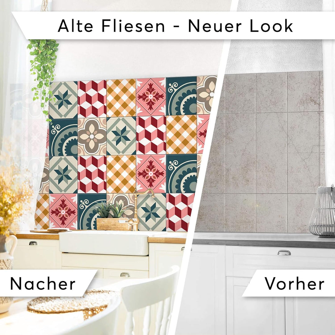 CREATISTO Mosaik-Fliesen Fliesensticker Fliesenfolie - Selbstklebende Fliesen Folie I Stickerfliesen