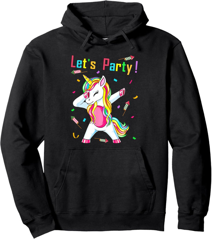 Einhorn Silvester Outfit Damen Mädchen Neujahr 2023 Party Pullover Hoodie