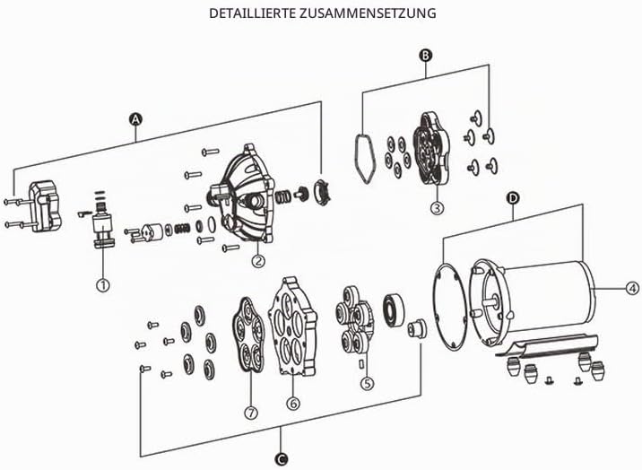 SEAFLO Membranpumpe der Serie 55-12V DC, 5,5 GPM, 60 PSI mit