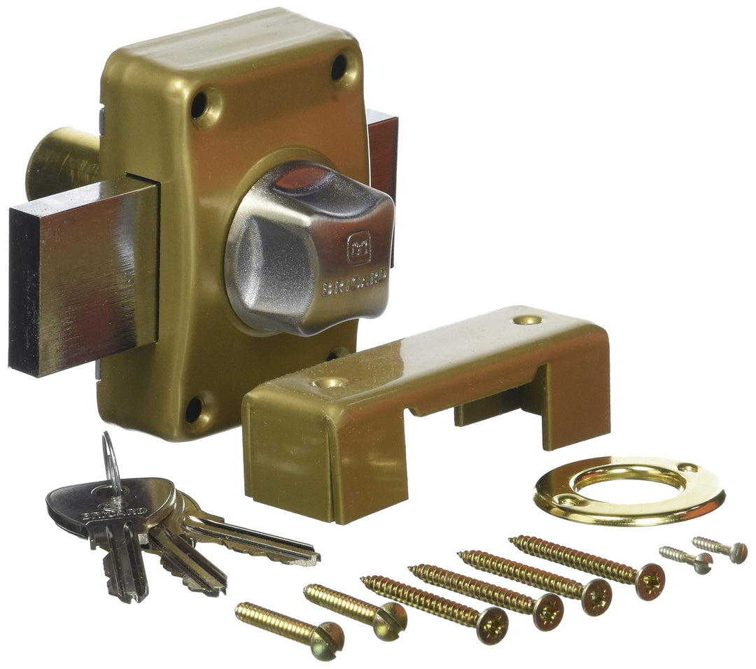 BRICARD 1961 Schloss Alpha mit Knopf Zylinder 45 mm Ø 22 Gold mit Knopf 45 mm ø 22 mm pêne Goldfarbe
