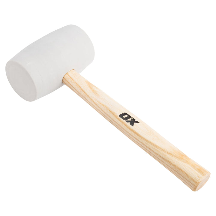 OX Pro White Rubber Mallet - 32 oz 32 oz White, 32 oz White