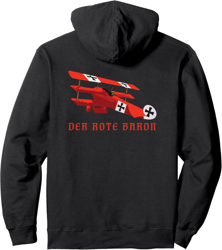 Red Baron Fokker DR1 Dreidecker-Kampfflugzeug aus dem Ersten Pullover Hoodie
