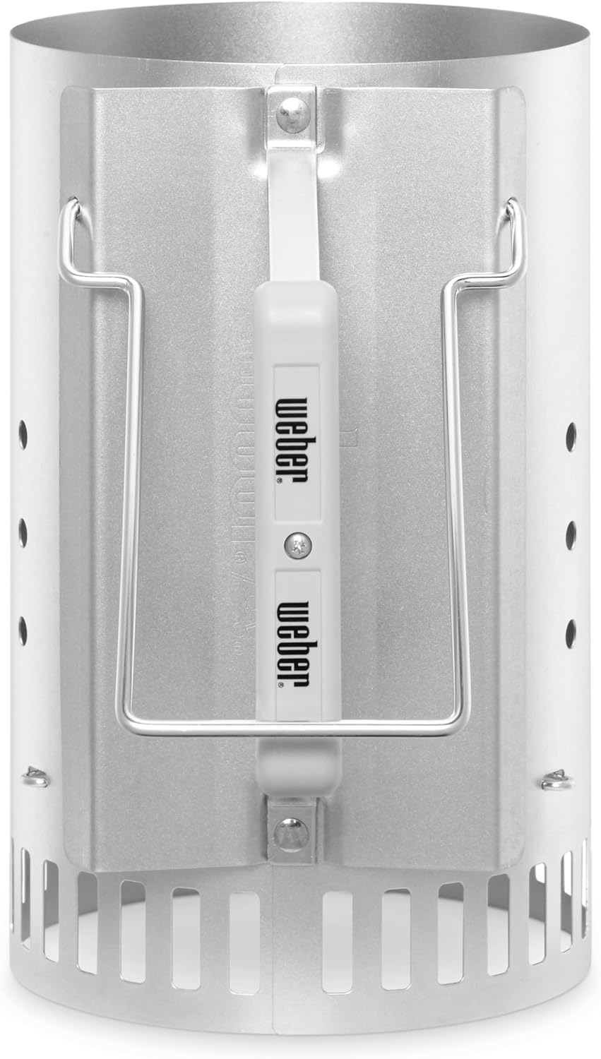 Weber Anzündset -Rapidfire Starter Set, besteht aus Amzündkamin - Gross (32cm), 2Kg Holzkohlebrikett