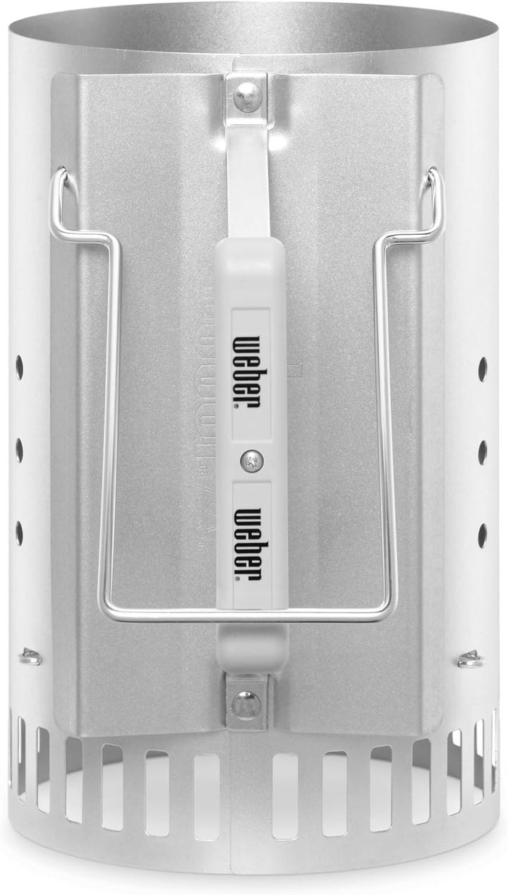 Weber Anzündset -Rapidfire Starter Set, besteht aus Amzündkamin - Gross (32cm), 2Kg Holzkohlebrikett