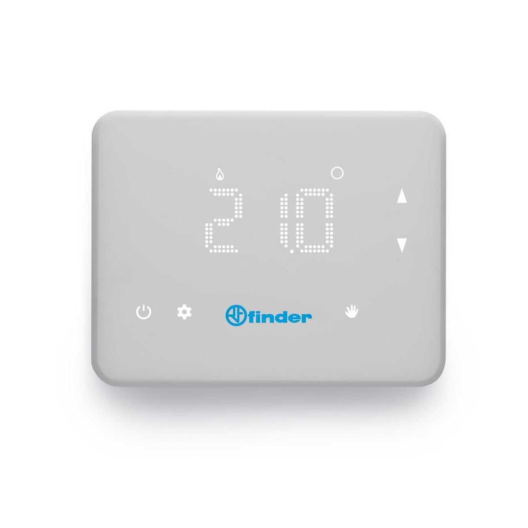 finder Digitaler Chronothermostat Typ 1C9190030W07 - Serie 1C Finder, Superficie Bianca Opaca
