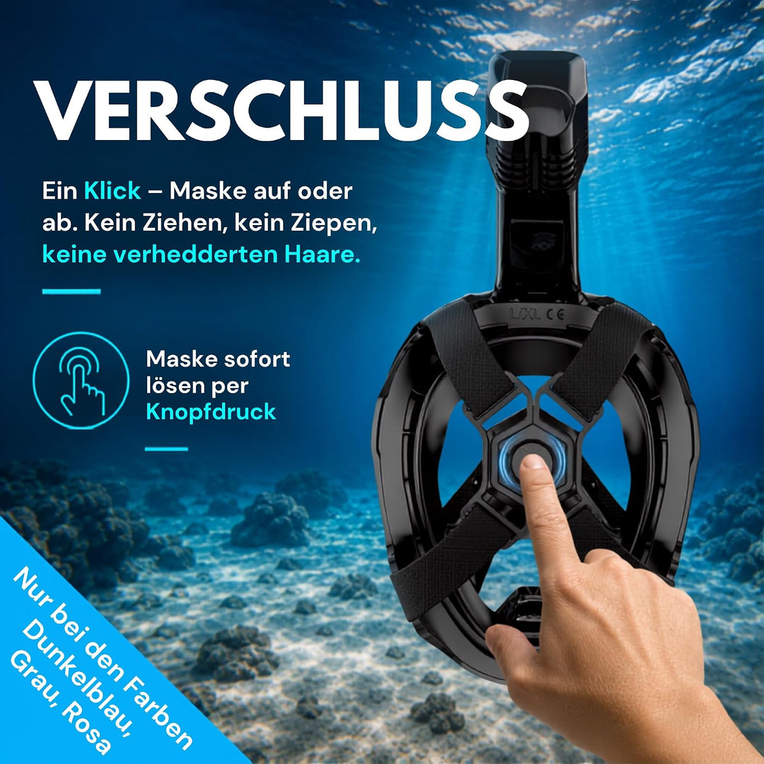 Khroom Schnorchelmaske Erwachsene Vollmaske | Unsere Beste CO2 sichere Tauchermaske Seaview Pro zum