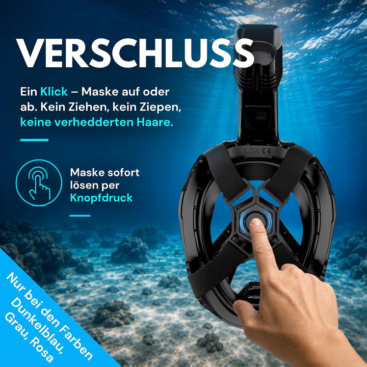 Khroom Schnorchelmaske Erwachsene Vollmaske | Unsere Beste CO2 sichere Tauchermaske Seaview Pro zum