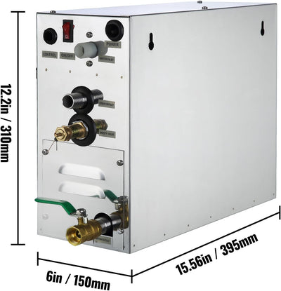 BuoQua 4KW Dampferzeuger Dampfgenerator Sauna Tragbarer Dampferzeuger mit Temperatur Digitalregler T