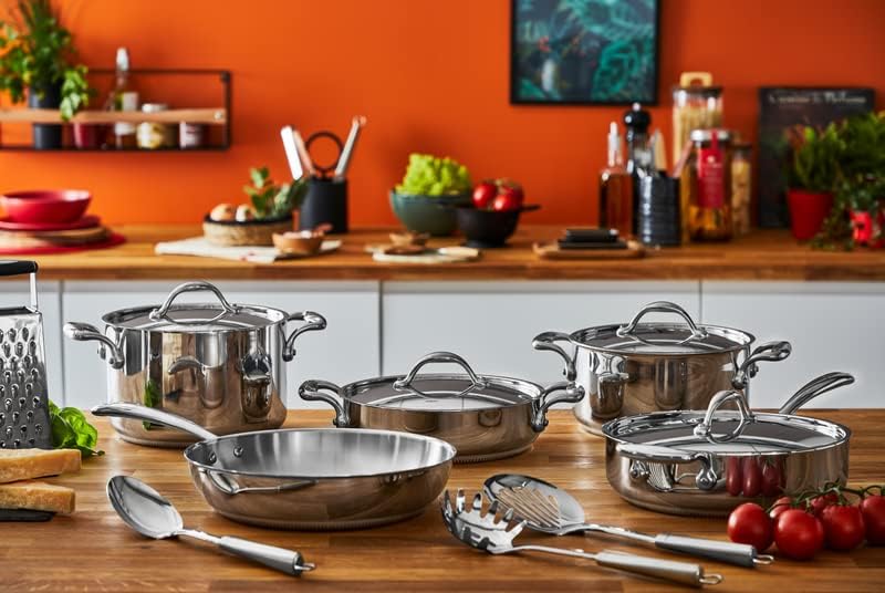 Lagostina Accademia Lagofusion Wok + Deckel aus Edelstahl 18/10, Ø 30 cm, 6,9 L, Topf für Induktion,