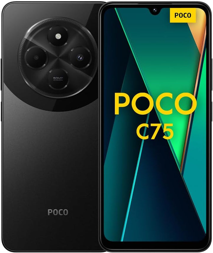 Poco C75 8GB 256GB Black, Android Smartphone, 2.0GHz, 6.88" Display, 50MP AI dual Camera, 5160mAH Ba