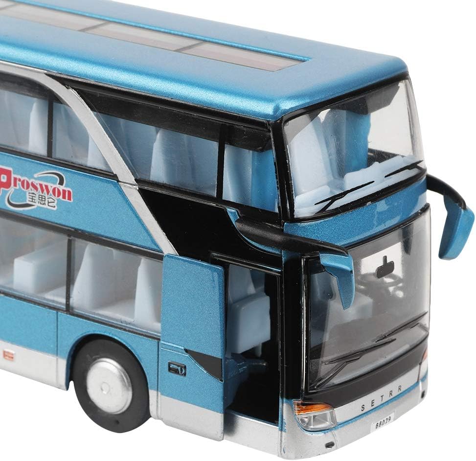 Zerodis Legierung Doppeldecker Bus Modell Spielzeug Elektro 1:50 Pull Back Autos Baufahrzeuge Mini M