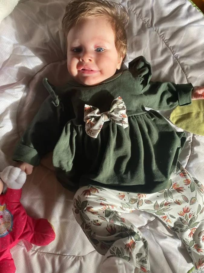 Baby Mädchen Kleidung Langarm Ruffle Tops und Floral gedruckt Hosen Kleinkind Baby Mädchen Outfits S