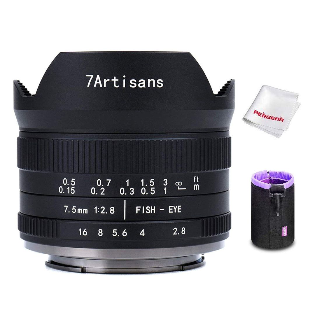 7artisans 7.5mm F2.8 II V2.0 Fisheye-Objektiv mit 190° Blickwinkel, für MFT-Kameras mit M4/3-Mount G