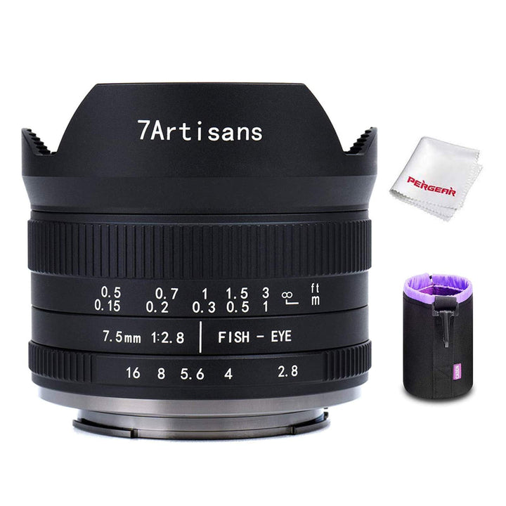 7artisans 7.5mm F2.8 II V2.0 Fisheye-Objektiv mit 190° Blickwinkel, für MFT-Kameras mit M4/3-Mount G