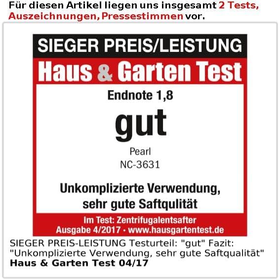 PEARL Saftzentrifuge: Elektrischer Zentrifugal-Entsafter, 260 Watt, 10.000 Upm (Küchen