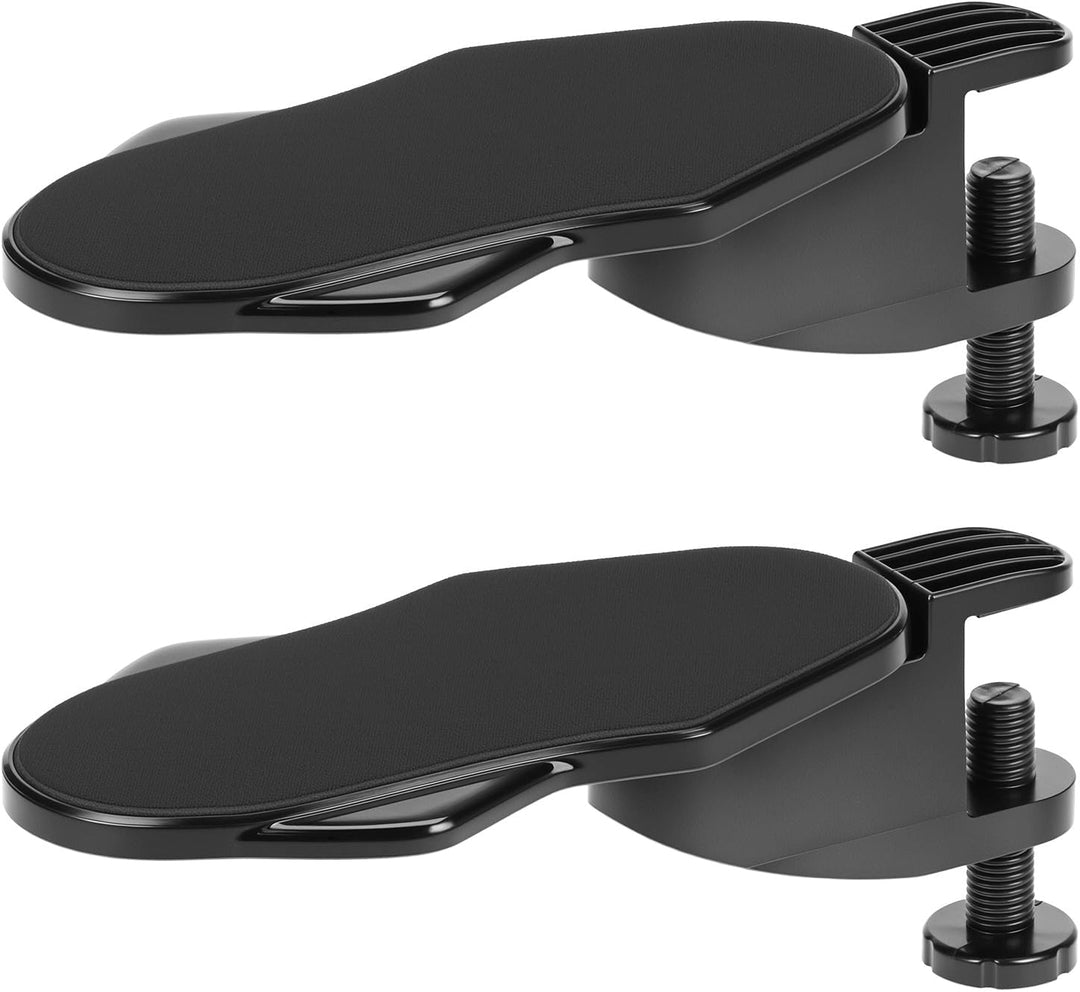 QWORK® 2er Set Schreibtisch-Verlängerung für Arm- und Handgelenkstütze, 180° Drehbare, Kunststoff Ar