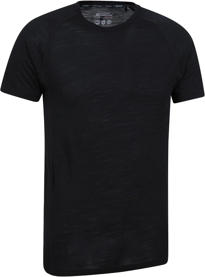 Mountain Warehouse Summit Merino Herren T-Shirt Unterhemd Thermounterwäsche Funktionsunterwäsche Ski