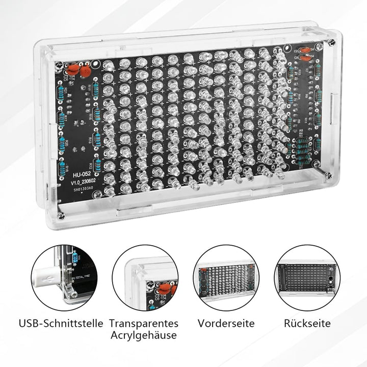 Audio Visualizer Elektronik Bausatz DIY Kit, Musikalische Spektrum Elektronik DIY Kit mit LED-Licht,