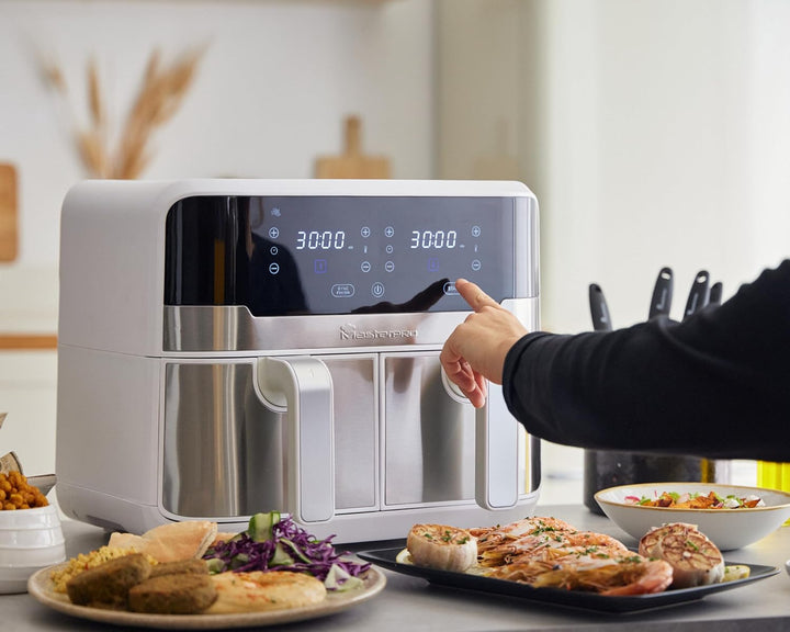 MasterPRO Rocket Duo 900 - Doppelöl ohne Öl - Weiss - 9 l und 2400 W Kapazität