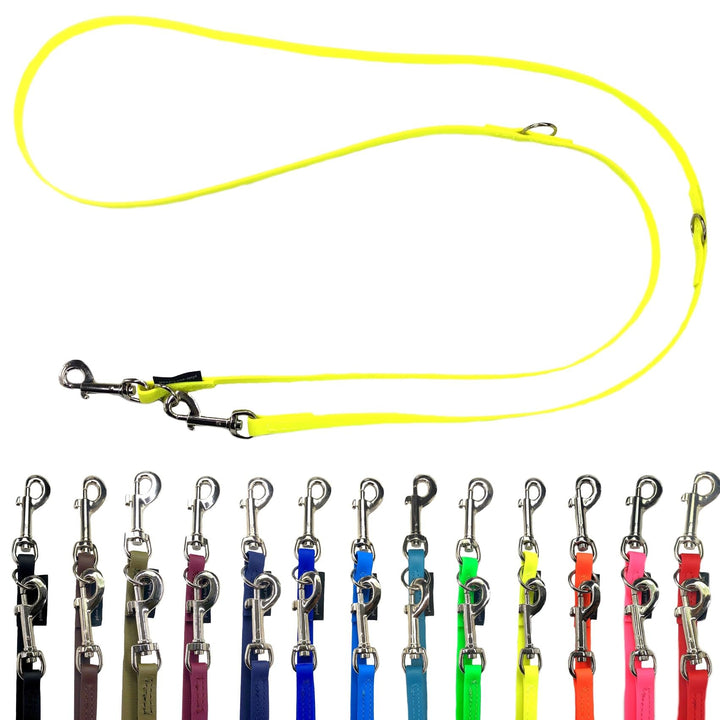 Biothane Hundeleine kleine Hunde/grosse Hunde verstellbar 2m / 2,40m / 2,80m / 3,50m / 5m SILBERNER