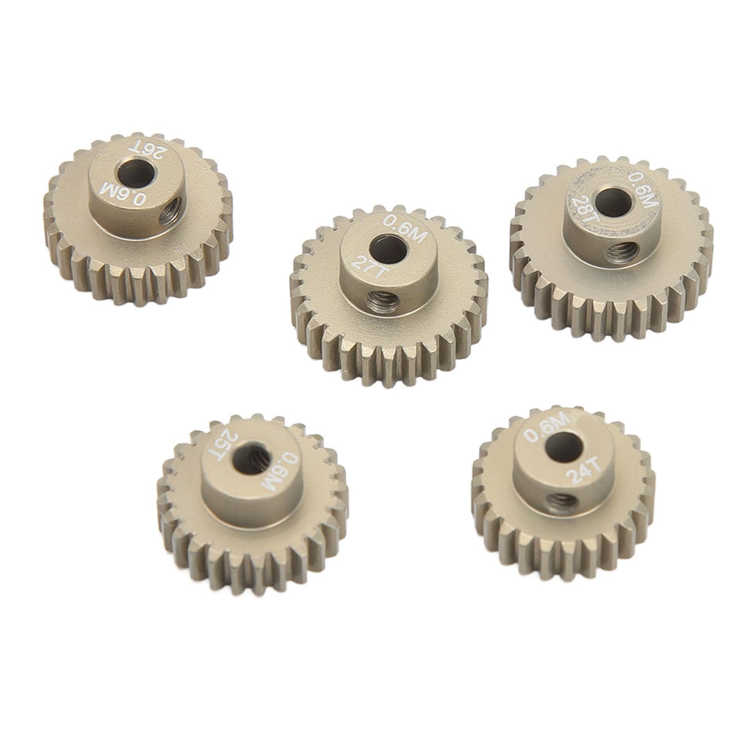 Dilwe RC Ritzelsatz, 0.6 Modul Metall Zahnradkranz 24T-28T für 1/10 Crawler - 3.175mm Bohrung Alumin
