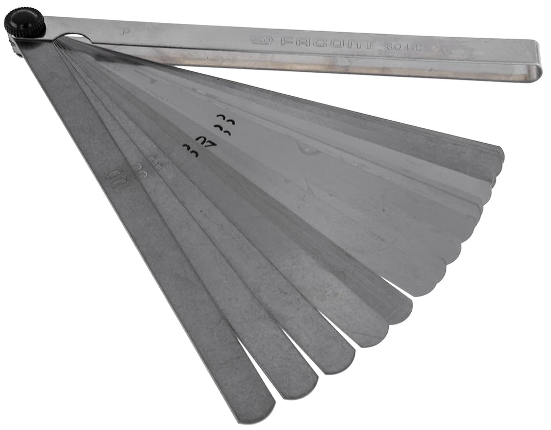 FACOM Präzisions-Fühlerlehren Metrisch, lang, 19 Blaetterblattlang 150 mm,Klingenform, 1 Stück, 804.