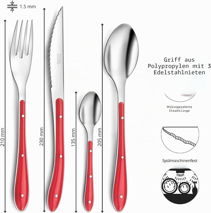 Amefa Retail 1-2-3 Bestek S24 Rood Rot, Rot
