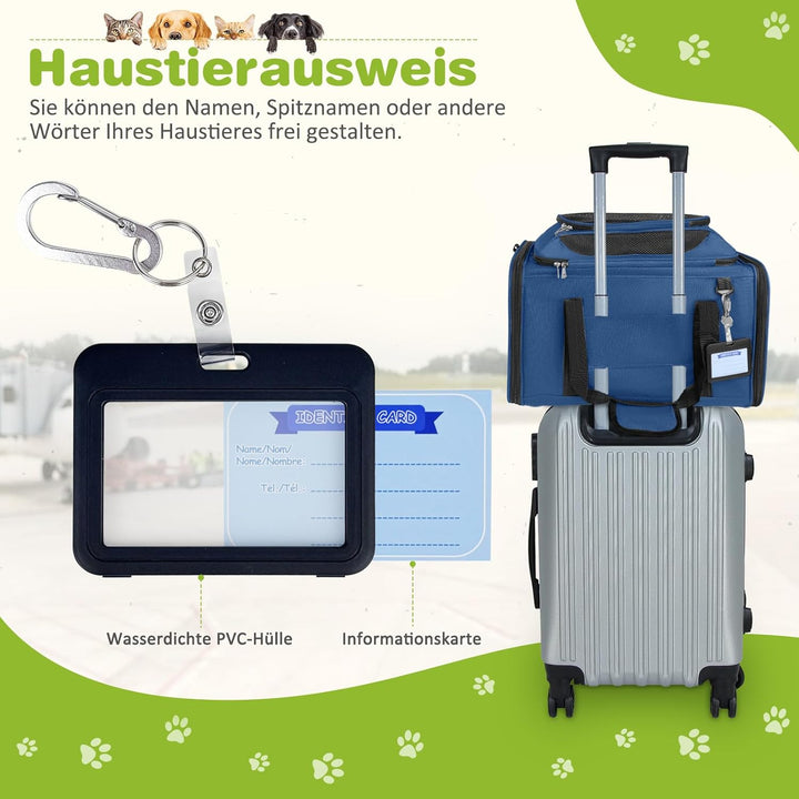 Transporttasche Katze, Transportbox für Katze Hund, Katzentransporttasche, Faltbare Haustier Trageta
