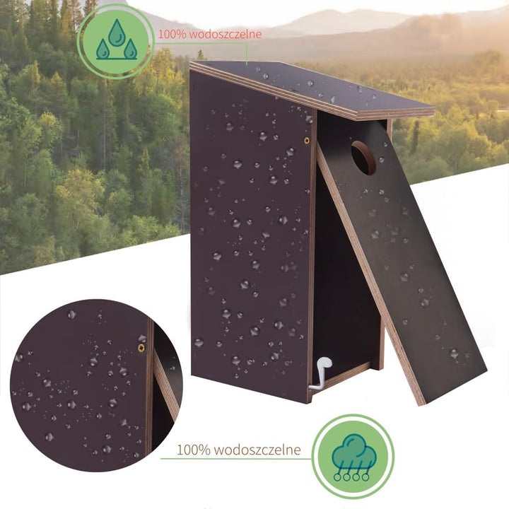 Vogelhaus Wetterfest Nistkasten für Wildvögel/Gartenvögel 31x14x14cm - Stabiler Vogelhäuser für Drau
