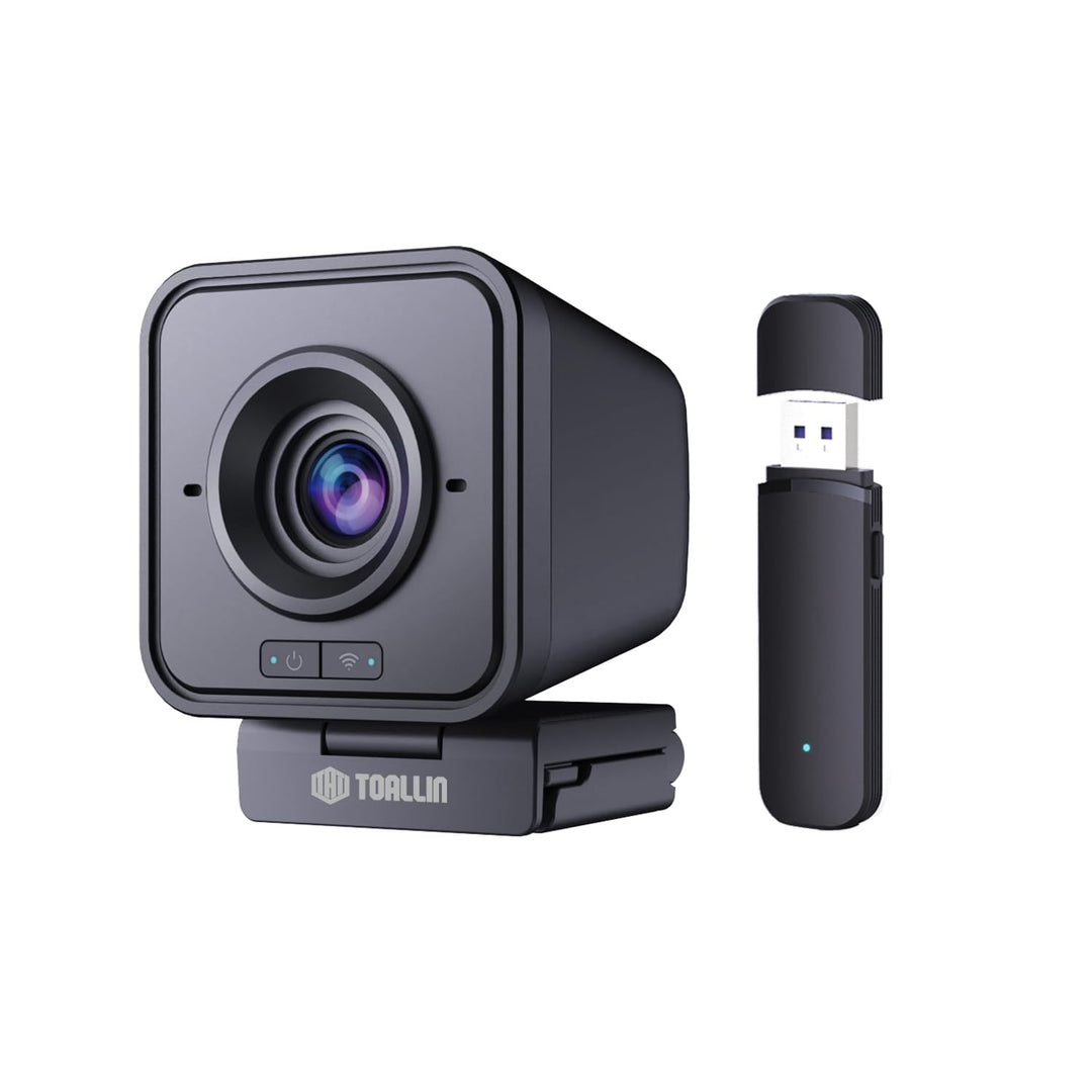 TOALLIN Kabellose Webcam für PC, 1080P Full HD Wireless Webcam, integriertes Mikrofon mit Geräuschun