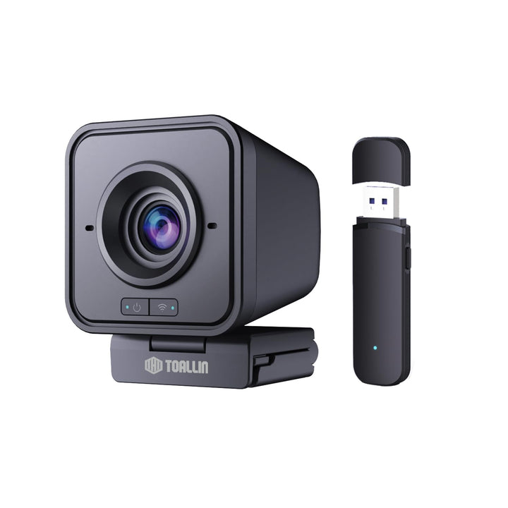 TOALLIN Kabellose Webcam für PC, 1080P Full HD Wireless Webcam, integriertes Mikrofon mit Geräuschun