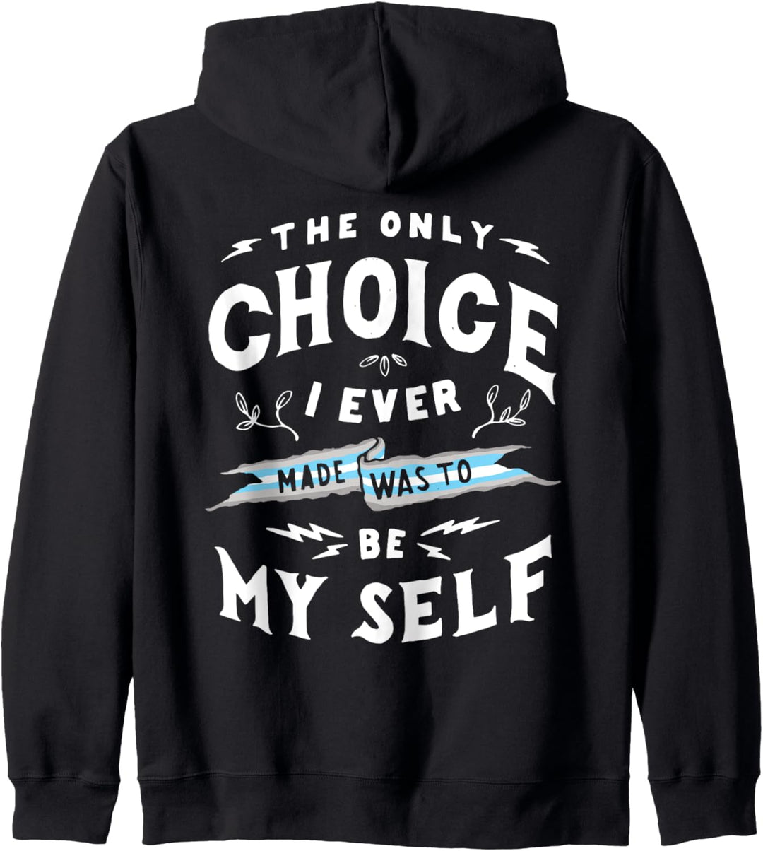 Only Choice To Be Myself Demiboy Retro LGBTQ Pride Flag Kapuzenjacke