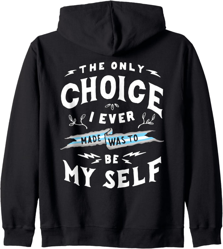 Only Choice To Be Myself Demiboy Retro LGBTQ Pride Flag Kapuzenjacke