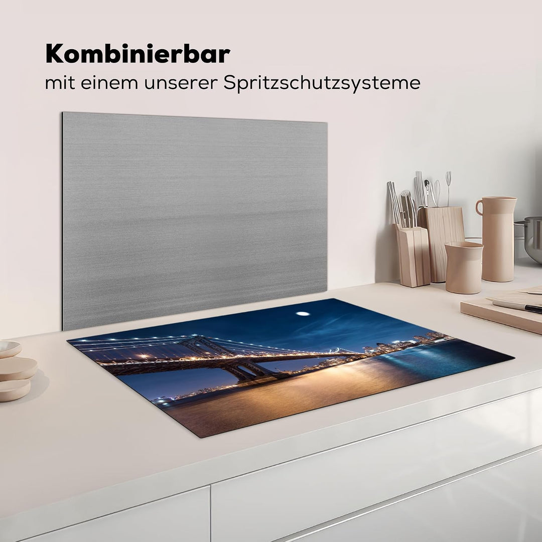 KitchenYeah© Herdabdeckplatte Einteilig Küche Herdabdeckung Induktionsfeld Ceranfeld Herdabdeckplatt