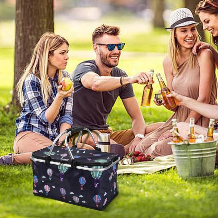 Korb für Picknick, Strandpicknickkorb | 30L tragbarer Outdoor-Picknickkorb,Oxford-Stoff-Picknicktasc