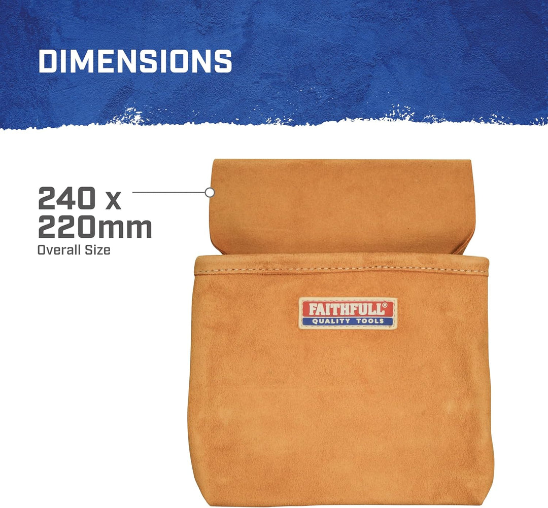 Faithfull Nageltasche mit Einzeltasche – Werkzeugtasche mit Gürtelschlaufe für Zimmerleute, Dachdeck