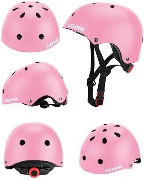 CELOID Kinder Fahrradhelm, Kleinkind Skateboard Helme für Alter 3-5-8-10-16 Jahre Jungen Mädchen, ve